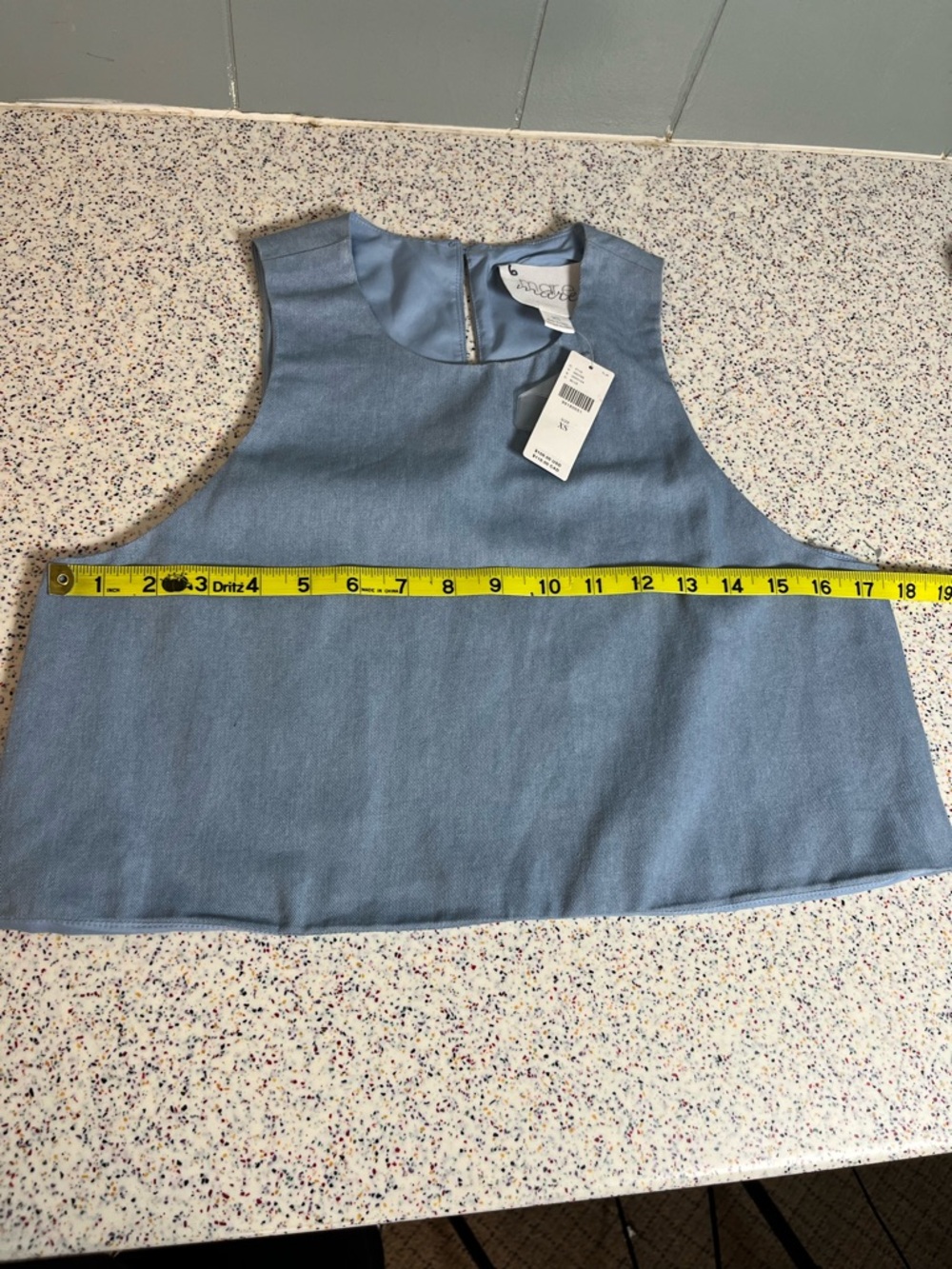Anthropologie Mare Mare NWT Sleeveless Crop Denim Tank Top Women’s Size XS - Picture 5 of 6